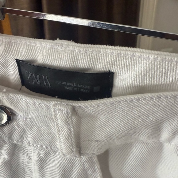 Z1975 HIGH-WAIST STRAIGHT FULL-LENGTH JEANS Sz 6 white - Picture 3 of 9